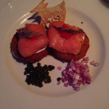 Yellow Dog Cafe - You have to try the salmon appetizer. Ask for the potato pancakes as an app - Seafood Near Me - Malabar, Florida Yellow Dog Cafe - You have to try the salmon appetizer. Ask for the potato pancakes as an app - Seafood Near Me - Malabar, Florida