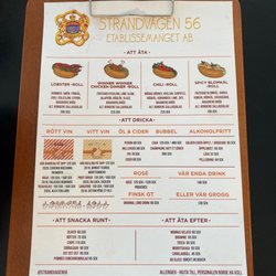 Strandvägen 56 - The menu