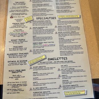 Fat Nat's Eggs - In the photos are the menu ( both sides). The Julie that I ordered and the dish that came out. - New American Near Me - St. Anthony, Minnesota Fat Nat's Eggs - In the photos are the menu ( both sides). The Julie that I ordered and the dish that came out. - New American Near Me - St. Anthony, Minnesota