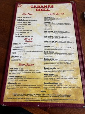 Menu photo 8 Cabana's Grill Marion, SC Menu photo 8 Cabana's Grill Marion, SC