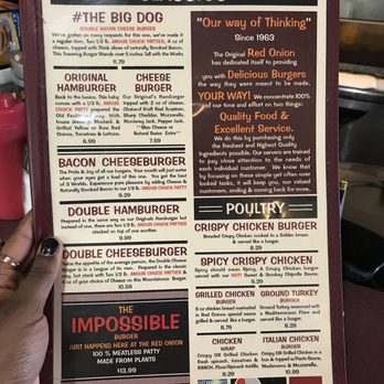 The Original Red Onion - Classic menu - Burgers Near Me - Pinole, California