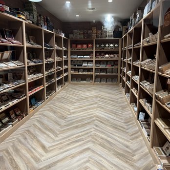 Plume Cigar Lounge - Plume's humidor has an amazing selection, and you can also see here how spic-and-span clean it is! - Tobacco Shops Near Me - Yorba Linda, California
