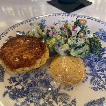 The Atlantic - Crabcakes- very good except it was soaked with all the waters from the salad - Seafood Near Me - Virginia Beach, Virginia The Atlantic - Crabcakes- very good except it was soaked with all the waters from the salad - Seafood Near Me - Virginia Beach, Virginia