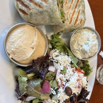 Panini Kabob Grill - Falafel wrap and Greek salad - Mediterranean Near Me - Marina del Rey, California