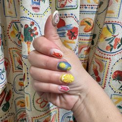 Gathered - This skirt matches my nails!