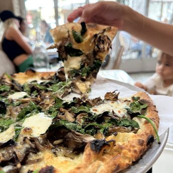 Great White - Mushroom pizza - New American Near Me - Los Angeles, California Great White - Mushroom pizza - New American Near Me - Los Angeles, California