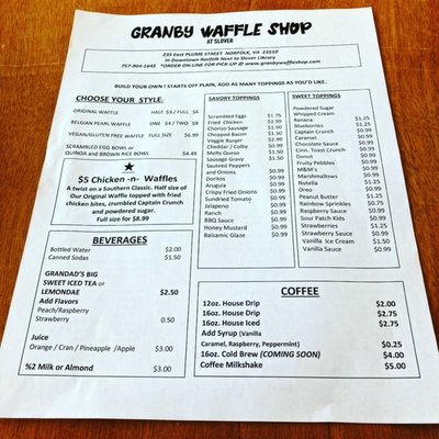 Menu photo 8 Granby Waffle Shop Norfolk, VA Menu photo 8 Granby Waffle Shop Norfolk, VA