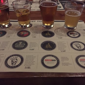 Amsterdam BrewHouse - Beer sampling. You order a line, they bring a four samples each 5 oz. price of 8$ total - Breweries Near Me - Toronto, Ontario Amsterdam BrewHouse - Beer sampling. You order a line, they bring a four samples each 5 oz. price of 8$ total - Breweries Near Me - Toronto, Ontario