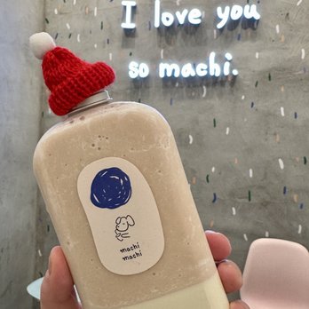 Machi Machi - iced taro milk with panna cotta - Bubble Tea Near Me - Flushing, New York