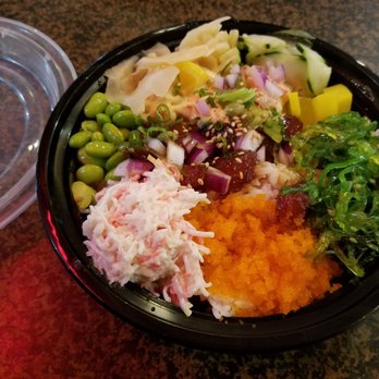 Wild Fish Poke - Medium poke bowl with ahi and spicy tuna. - Seafood Near Me - Seattle, Washington