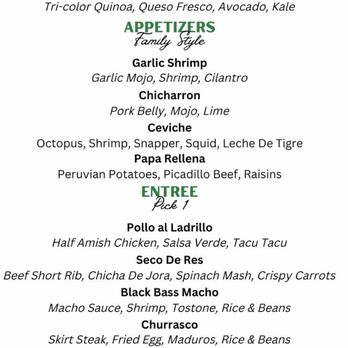 Panela - Prefix Menu - Latin American Near Me - Hoboken, New Jersey