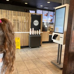 Counter area to order and kiosks.