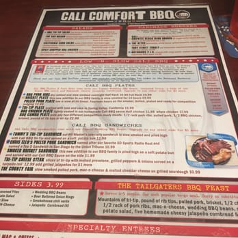 Cali BBQ - The menu - Barbeque Near Me - Spring Valley, California
