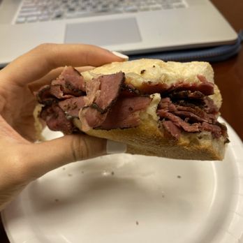 Anthony's Butcher & Deli - Took a bite before picture because it looked amazing - Butcher Near Me - Brooklyn, New York