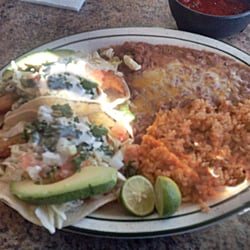 Azteca Grill - Fish Taco Plate. Say no more!