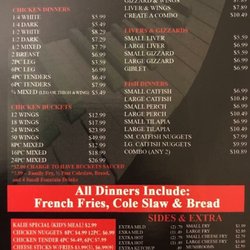 Harold's Chicken Shack - Menu!
