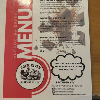 Anchor Bar & Grill - Dessert Menu - American Near Me - Edgerton, Wisconsin