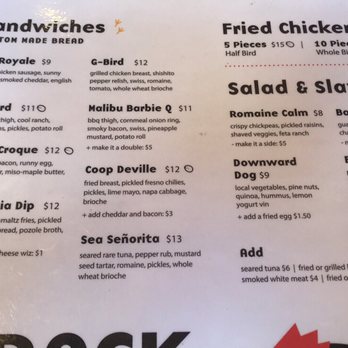 The Crack Shack - Chicken sandwich portion of the menu - Chicken Shop Near Me - Costa Mesa, California The Crack Shack - Chicken sandwich portion of the menu - Chicken Shop Near Me - Costa Mesa, California