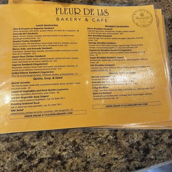 Fleur De Lis Bakery & Cafe - The menu - Bakeries Near Me - Portland, Oregon