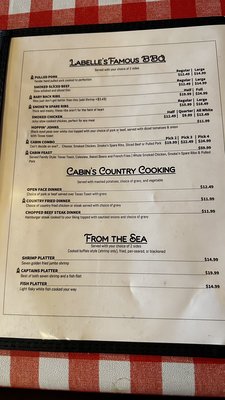 Menu photo 1 The Log Cabin BBQ Labelle, FL