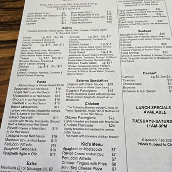 Salerno's Restaurant & Pizzeria - Menu - Pizza Near Me - Gilbert, Arizona Salerno's Restaurant & Pizzeria - Menu - Pizza Near Me - Gilbert, Arizona