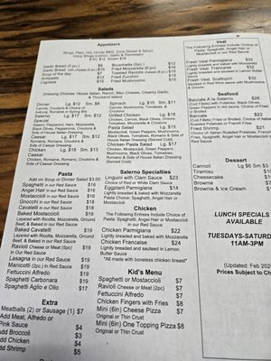 Menu photo 4 Salerno's Restaurant & Pizzeria Gilbert, AZ Menu photo 4 Salerno's Restaurant & Pizzeria Gilbert, AZ