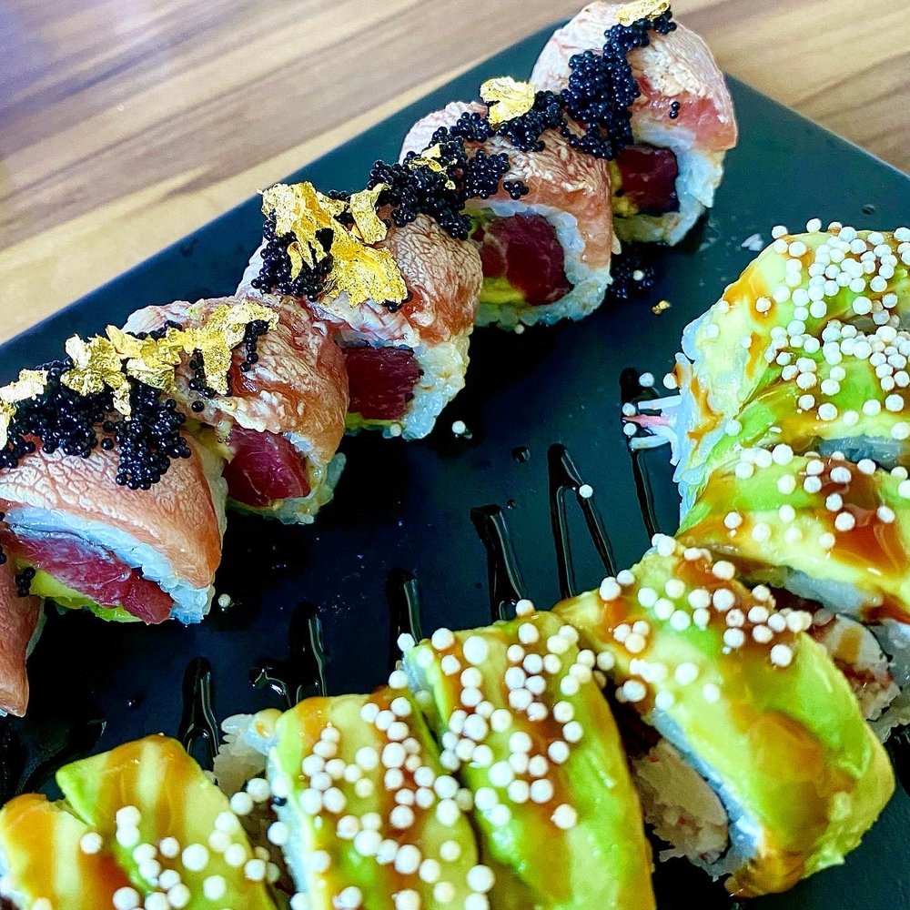Nori Restaurant - Gold Digger Signature Roll Caterpillar Signature Roll - Asian Fusion Near Me - St. Augustine, Florida Nori Restaurant - Gold Digger Signature Roll Caterpillar Signature Roll - Asian Fusion Near Me - St. Augustine, Florida