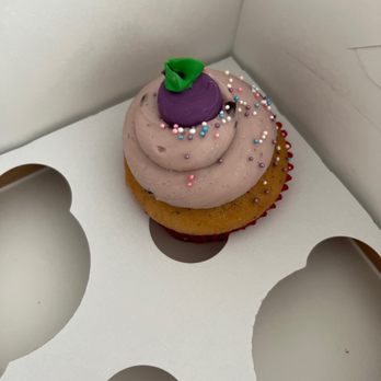 Showboy BakeShop - This is their early grey cupcake with a blueberry butter cream. I can actually smell the blueberry from the buttercream. - Bakeries Near Me - Henderson, Nevada Showboy BakeShop - This is their early grey cupcake with a blueberry butter cream. I can actually smell the blueberry from the buttercream. - Bakeries Near Me - Henderson, Nevada