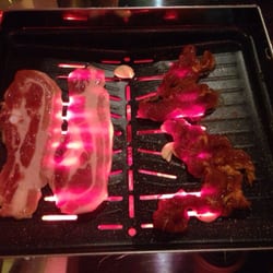 Korean bacon (with Korean name, don't worry) and spicy pork bulgogi