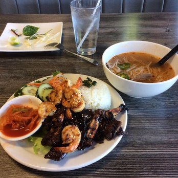 Pho 7 Anh - Korean short rib & shrimp rice plate w/mini steak pho - Vietnamese Near Me - Turlock, California Pho 7 Anh - Korean short rib & shrimp rice plate w/mini steak pho - Vietnamese Near Me - Turlock, California