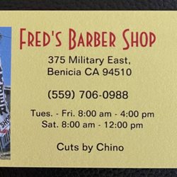 Fred's Barber Shop - Up to date as of 8/17/2023