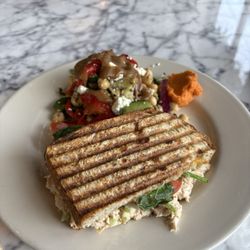 Lilly's Gourmet and Catering - 1/2 Mediterranean Salad & 1/2 Tuna Salad Pannini