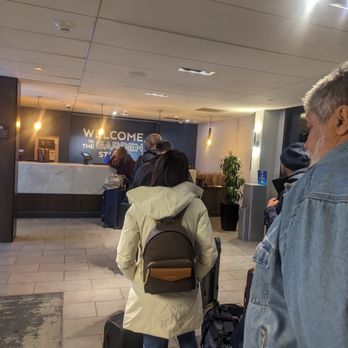 Hampton Inn Newark Airport - This was after 20 minutes of waiting. The line is longer than it looks! UGH - Hotels Near Me - Newark, New Jersey Hampton Inn Newark Airport - This was after 20 minutes of waiting. The line is longer than it looks! UGH - Hotels Near Me - Newark, New Jersey