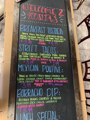 Menu photo 4 Rositas Taco Shop Rockport, TX