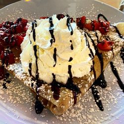 Strawberry chocolate crepe.