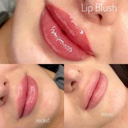 Luvly Esthetics and Permanent Makeup - Healed results from lip blush treatment