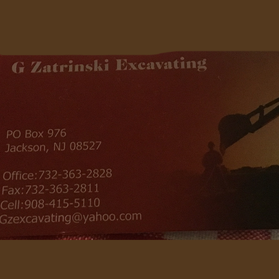 G Zatrinski Excavating Logo
