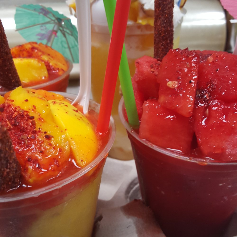 El Parasol - Dude..I had to go again...Mango and Watermelon Chamoy raspa...and mango delight. - Desserts Near Me - Edinburg, Texas El Parasol - Dude..I had to go again...Mango and Watermelon Chamoy raspa...and mango delight. - Desserts Near Me - Edinburg, Texas