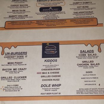 Smash'd Burger Bar - Menu - Burgers Near Me - Indianapolis, Indiana Smash'd Burger Bar - Menu - Burgers Near Me - Indianapolis, Indiana