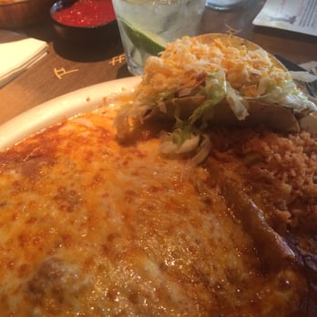 Mi Casa - So much cheese!!..Combo plate w/Taco and Enchilada - Mexican Near Me - Costa Mesa, California Mi Casa - So much cheese!!..Combo plate w/Taco and Enchilada - Mexican Near Me - Costa Mesa, California
