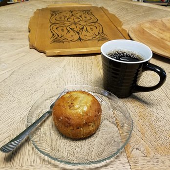 Common Grounds - Banana Nut Muffin and black drip coffee - Coffee & Tea Near Me - Nashville, Indiana