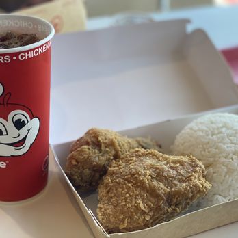 Jollibee - 2 piece chicken joy with rice. Root beer. - Fast Food Near Me - Daly City, California