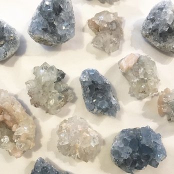 Good Omen - Apophyllite and Celestite crystal clusters - Jewelry Near Me - New Westminster, British Columbia Good Omen - Apophyllite and Celestite crystal clusters - Jewelry Near Me - New Westminster, British Columbia