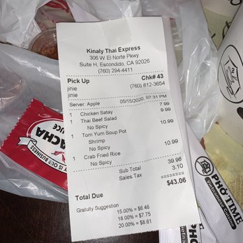 Kinaly Thai Express - Affordable! - Thai Near Me - Escondido, California