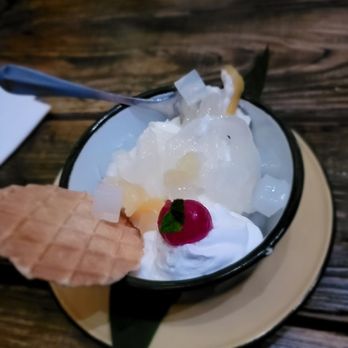 Chiangmai Diner - Coconut Ice Cream ($12.) Nice mix of fruits. Ice cream could be more coconut flavored - Thai Near Me - Brooklyn, New York