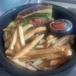 Cold, stale fries. Burger was OK Cold, stale fries. Burger was OK