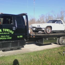 K & K Towing - Towing a 63 Chevy corvette with our low profile flatbed tow truck
