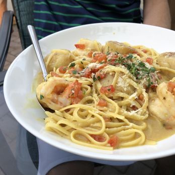 Seaside Prime by Paisano's - Shrimp and scallops over linguine... Delicious! - Seafood Near Me - Richmond, Illinois