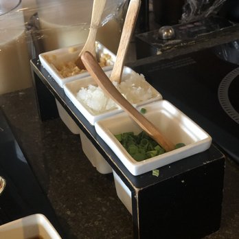 Tabu Shabu - Costa Mesa - Condiments : Garlic, Radish, Green Onions - Japanese Near Me - Costa Mesa, California