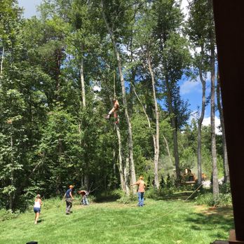 Volunteer Tree - a group of people on a rope course - Landscaping Near Me - Crossville, Tennessee